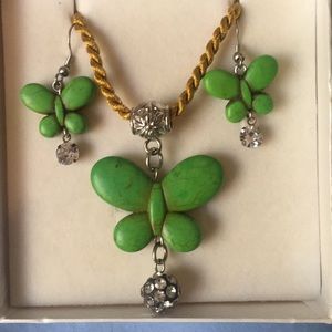 Butterfly Necklace and Earring Set